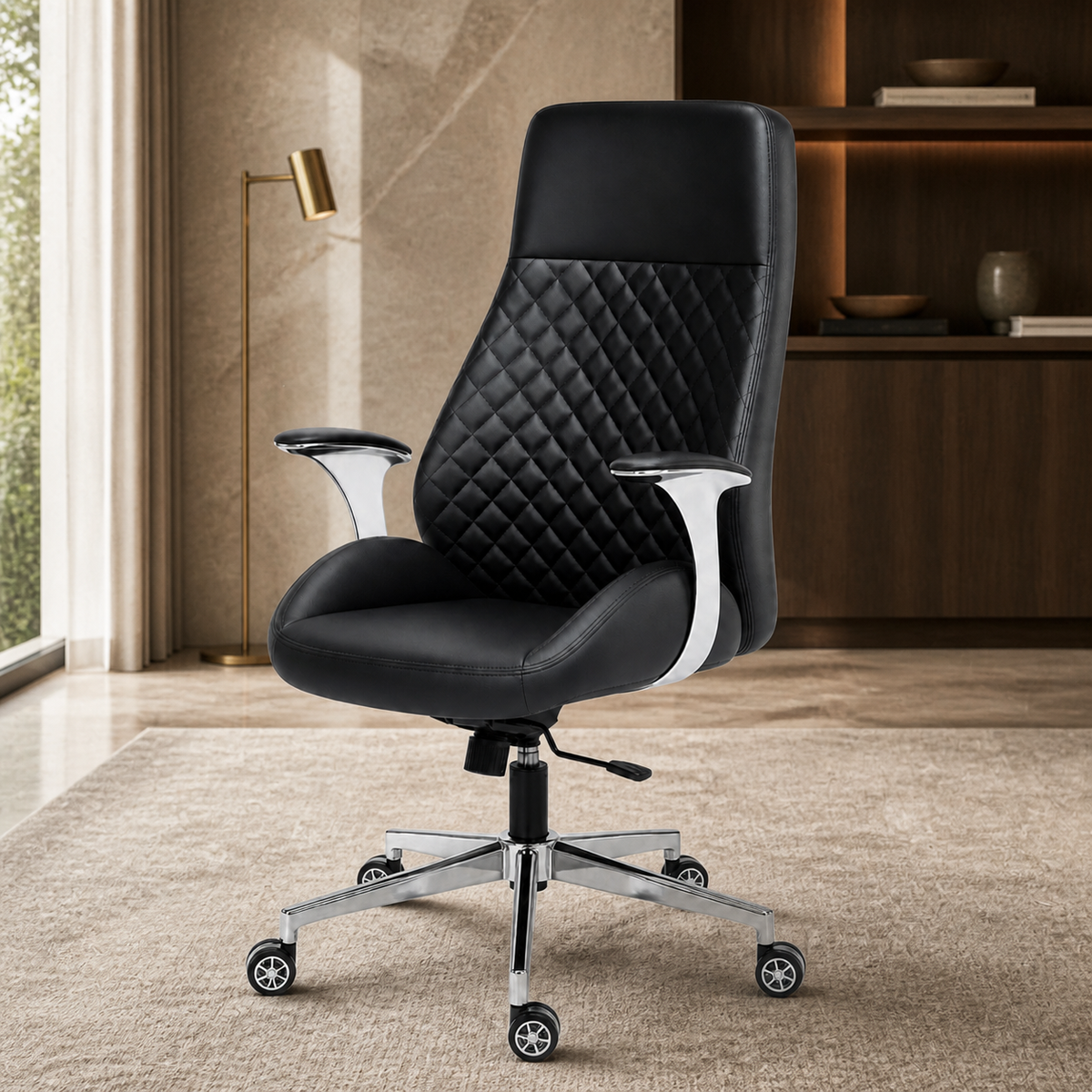 Heeman executive chair in a refined contemporary office